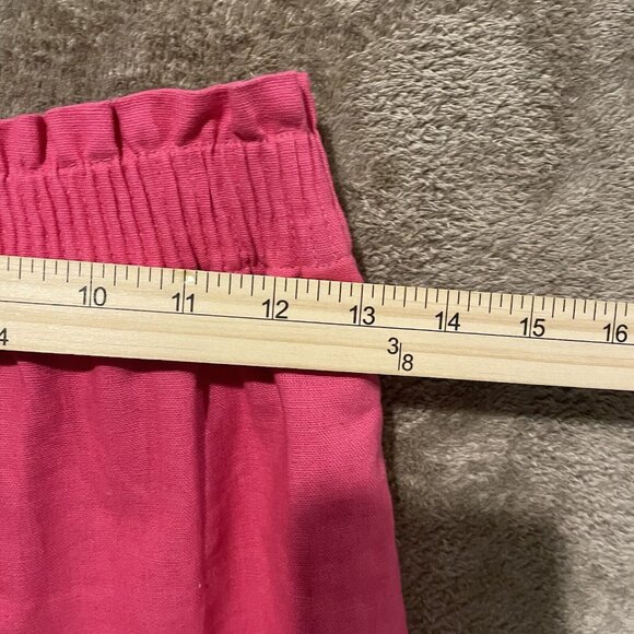 NWT $65 J Crew Pink Scalloped Hem Mini Skirt Size 00 Elastic Waistband Stretch - Picture 5 of 6